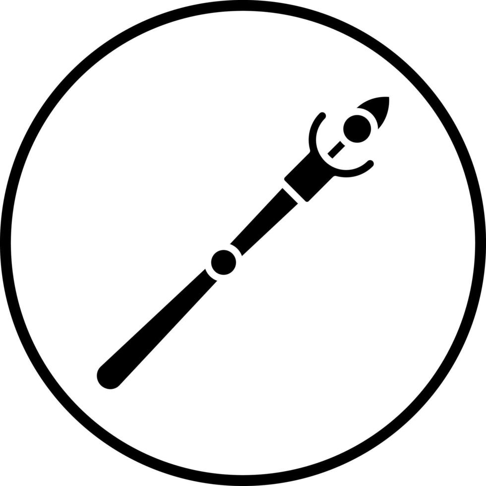 Mage Staff Vector Icon Style
