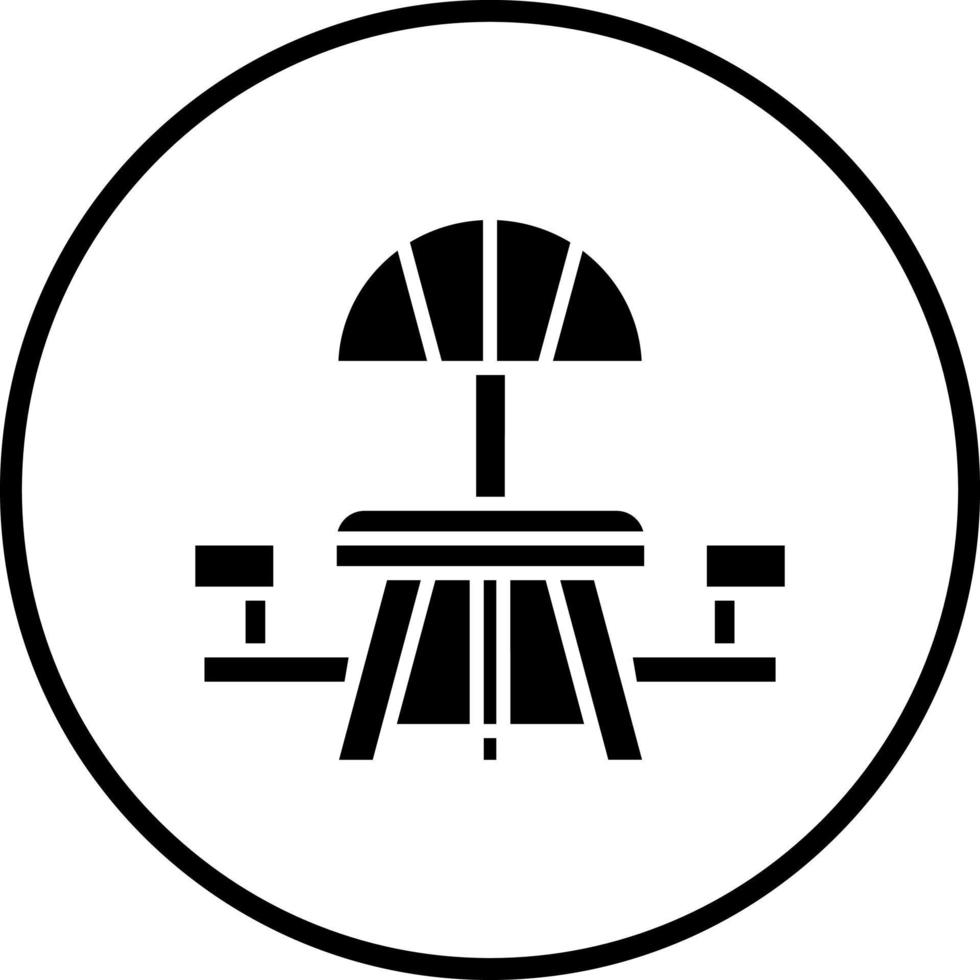 Picnic of Table Vector Icon Style