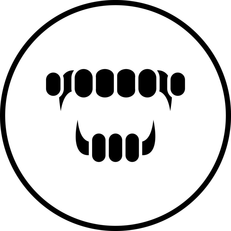 Demon Mouth Vector Icon Style