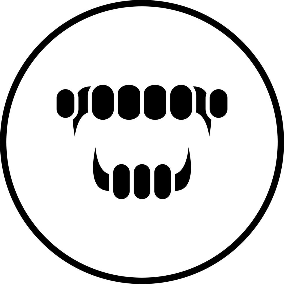 Demon Mouth Vector Icon Style