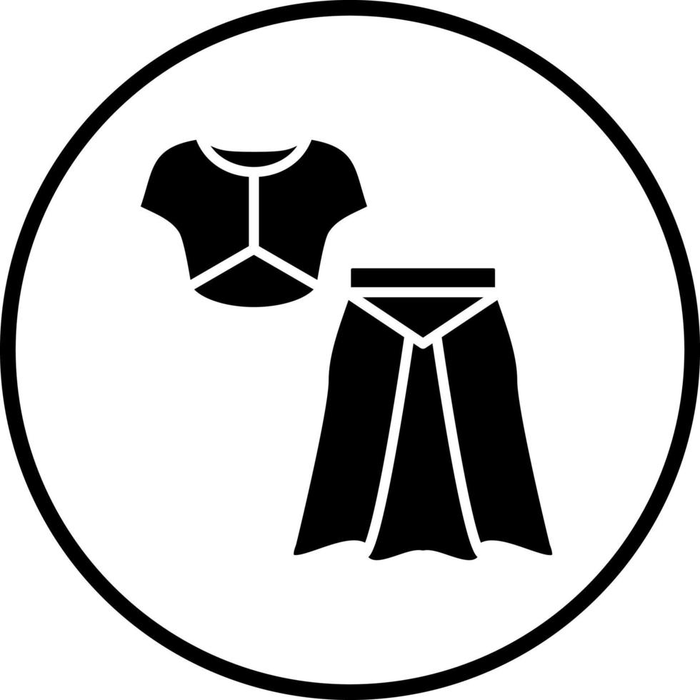 mujer vestir vector icono estilo