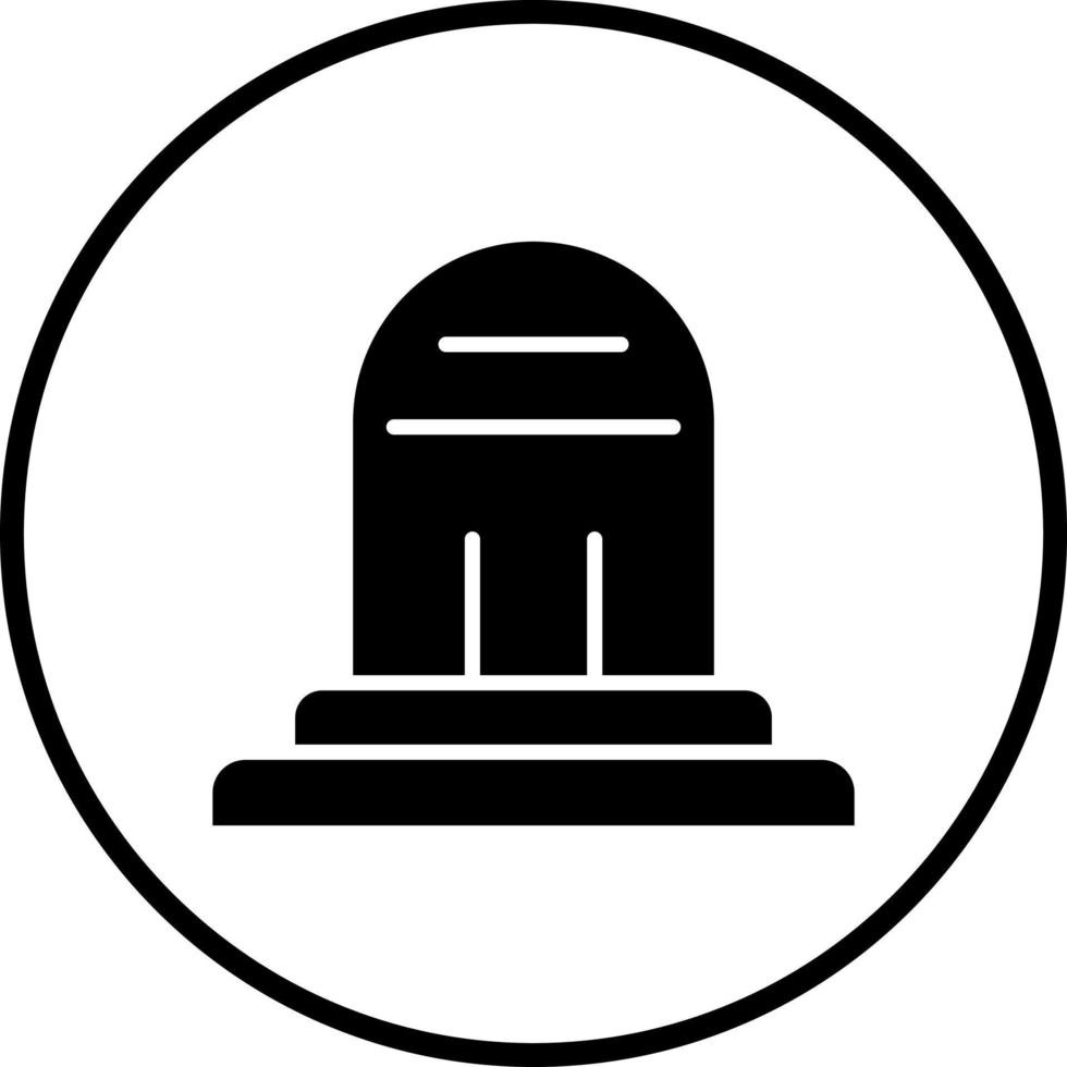 lápida mortuoria vector icono estilo
