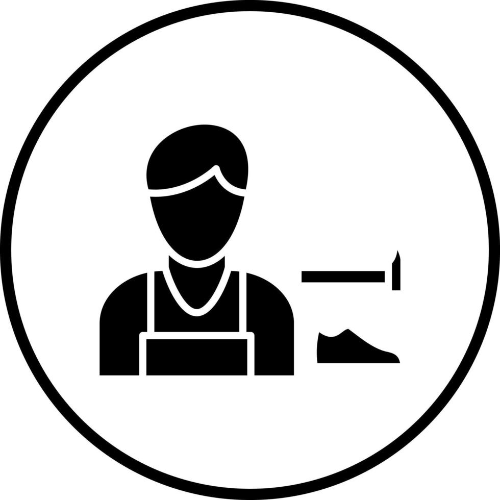 Shoe Maker Men Vector Icon Style