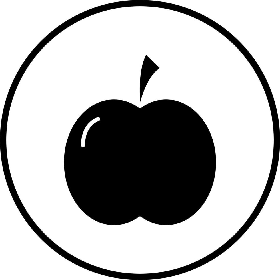 manzana vector icono estilo