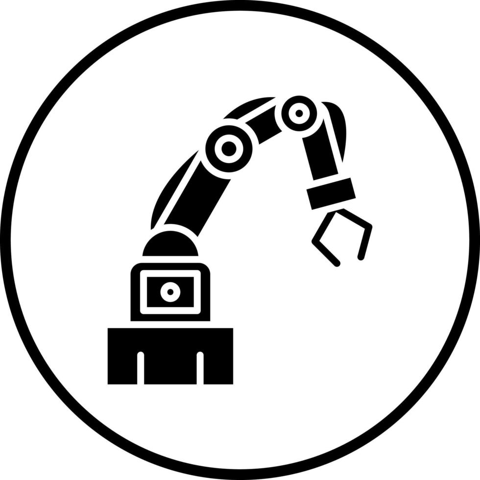 Industrial Robot Vector Icon Style