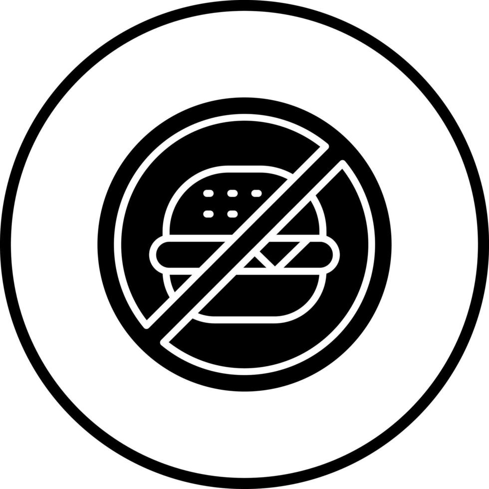 No Junk Food Vector Icon Style
