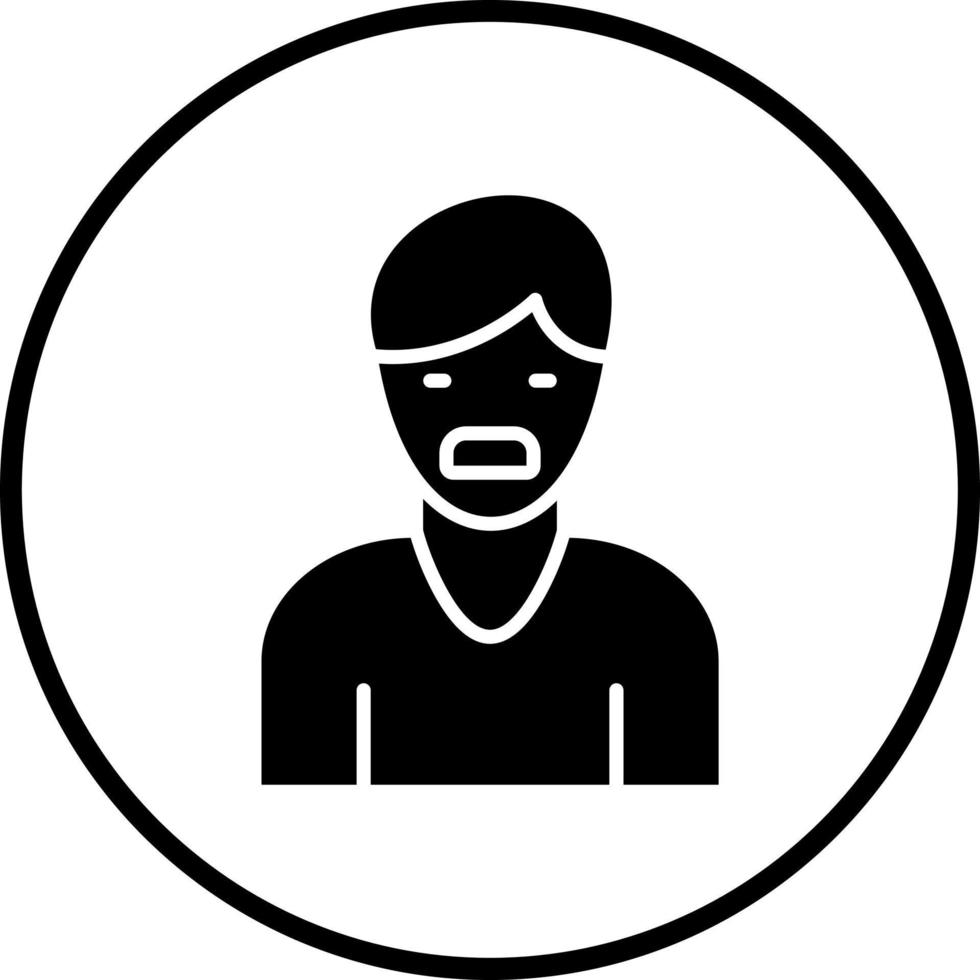 Choking Feeling Vector Icon Style