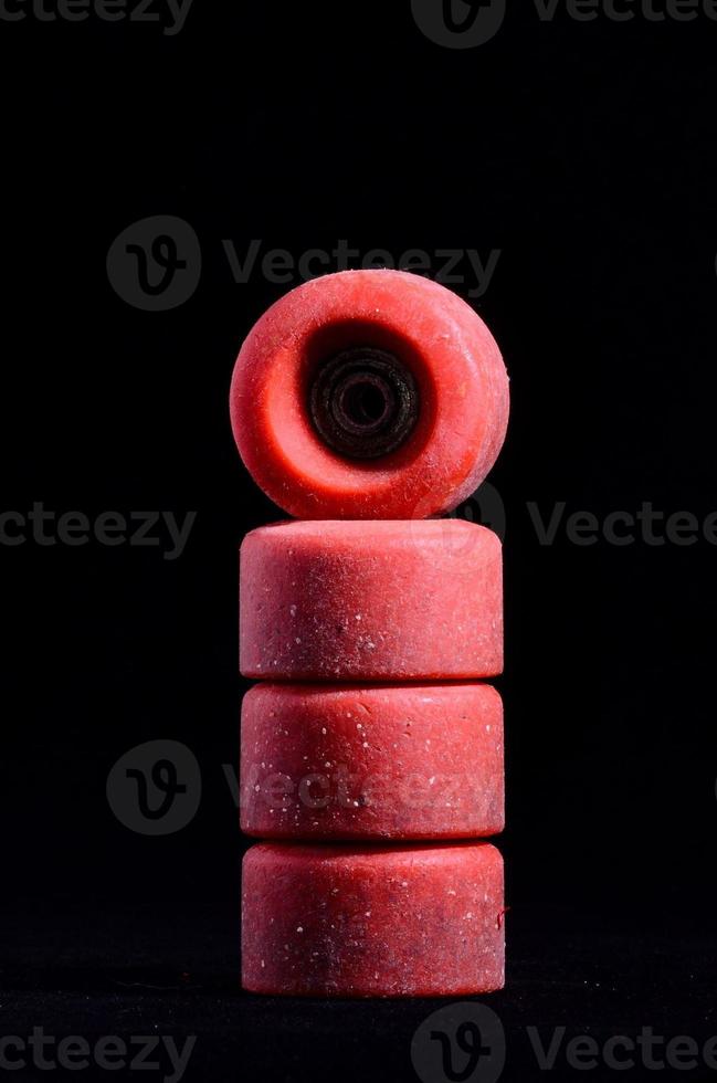 Skateboard wheels on black background 22241464 Stock Photo at Vecteezy