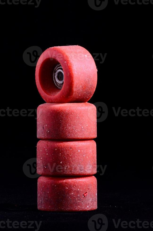Skateboard wheels on black background 22241469 Stock Photo at Vecteezy