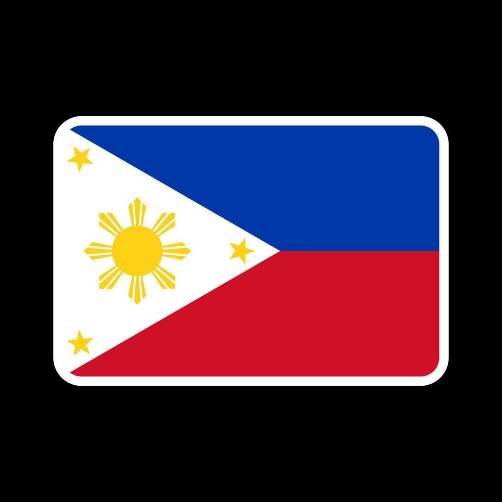 Philippines flag, official colors and proportion. Vector illustration.