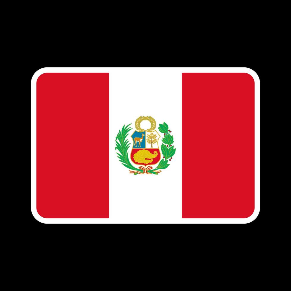 bandera de Perú, colores oficiales y proporción. ilustración vectorial vector