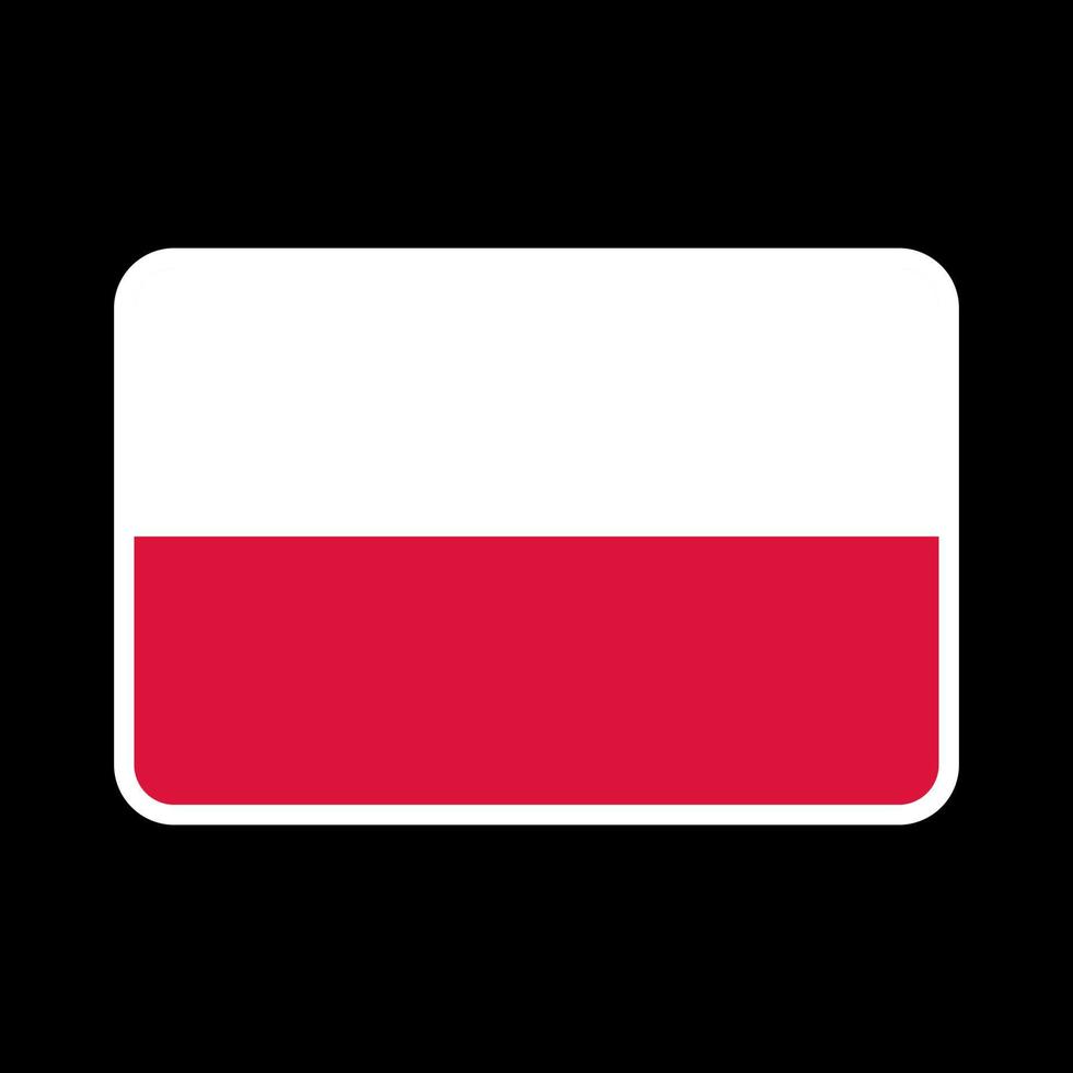 Poland flag, official colors and proportion. Vector illustration.