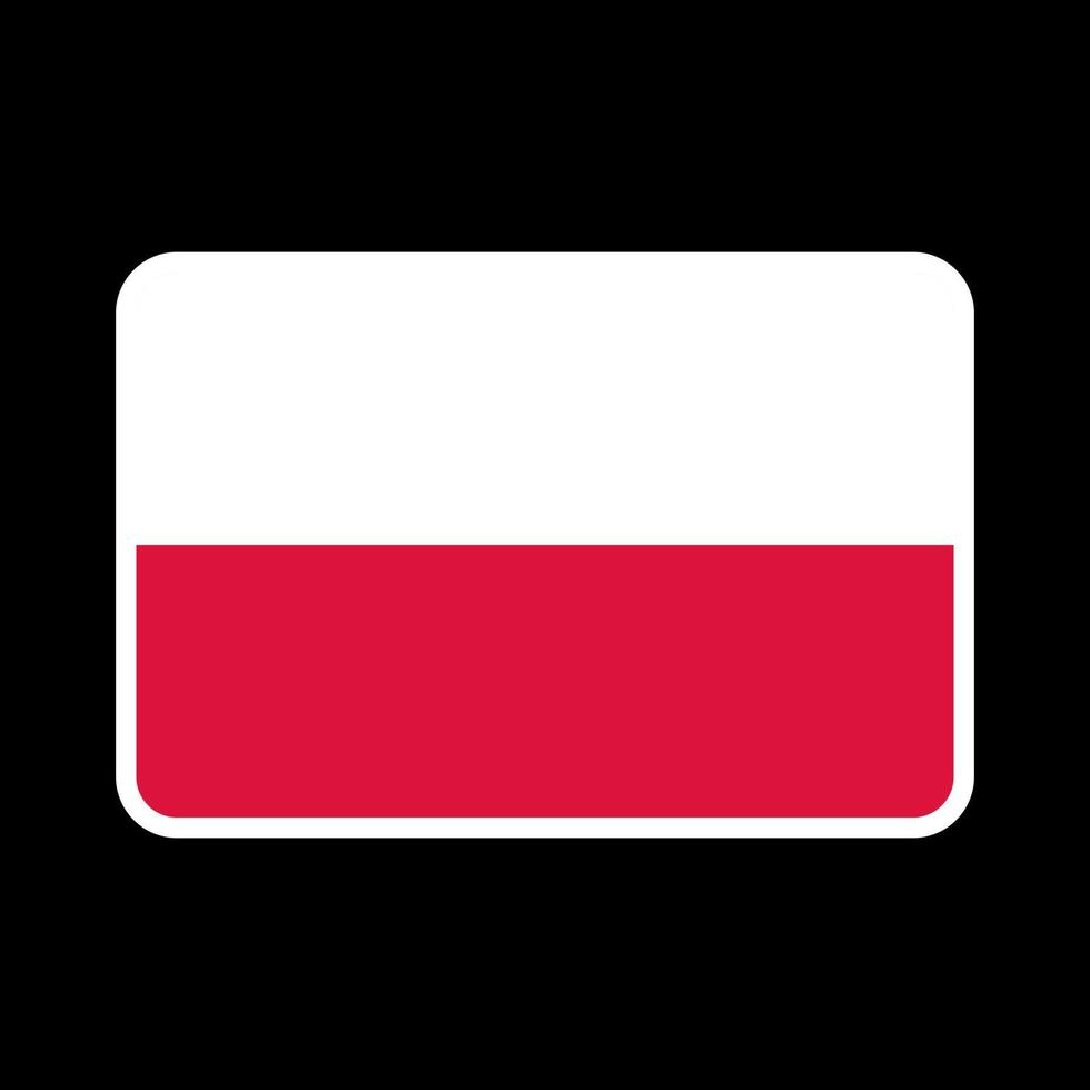 Poland flag, official colors and proportion. Vector illustration.