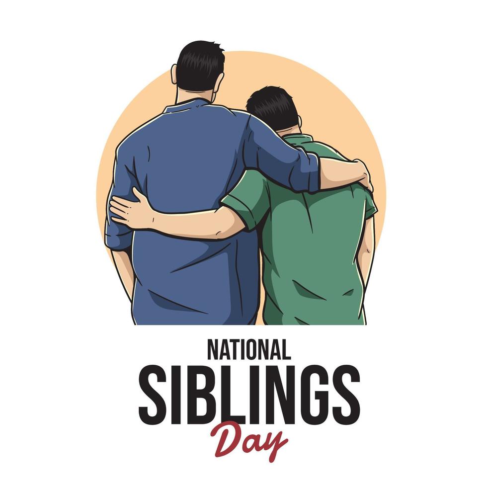 National Siblings Day. April 10. Holiday concept 22241568 Vector Art at