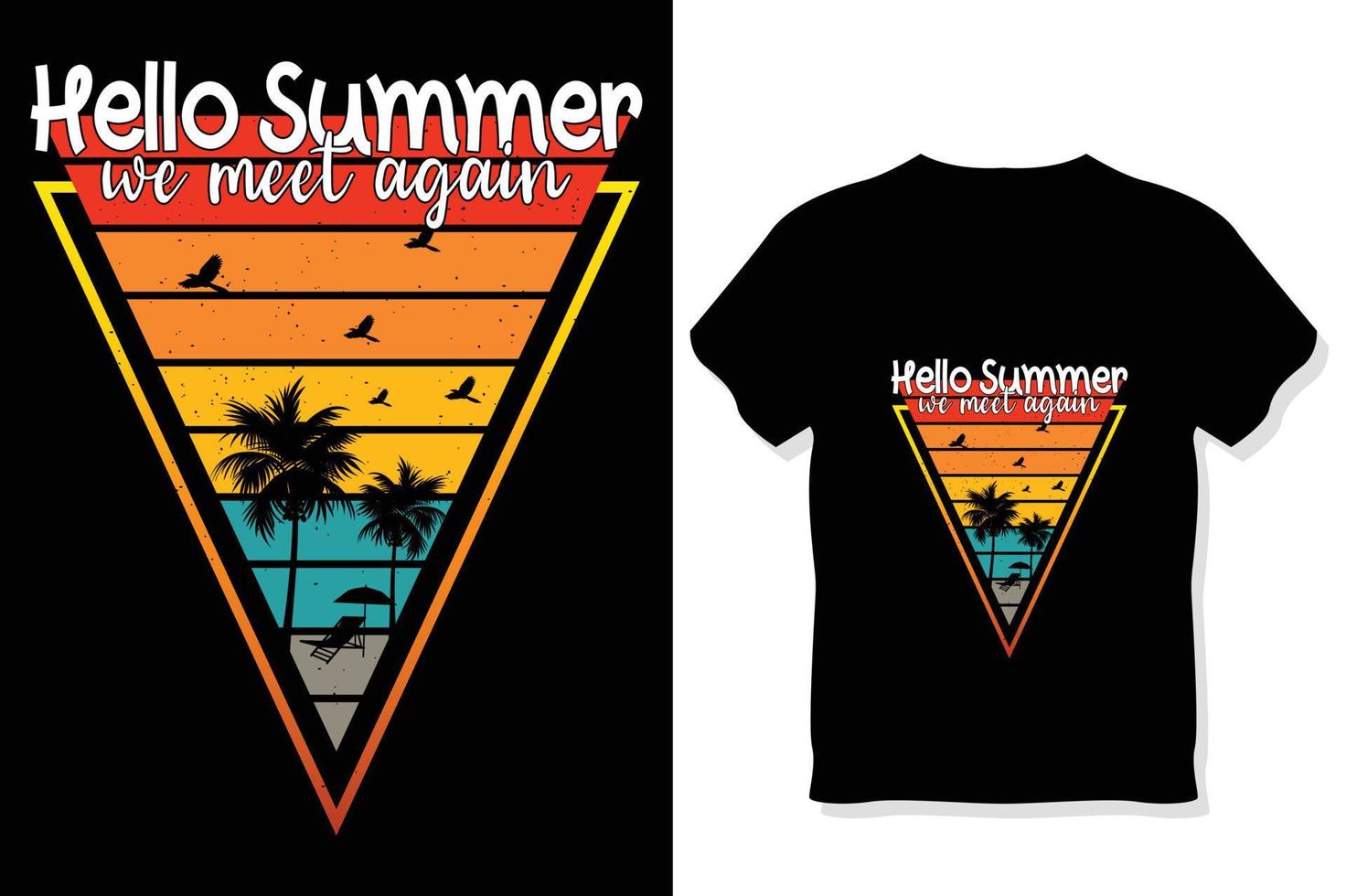 summer retro t shirt design ,Vintage retro summer t shirt design or Beach Summer t shirt Design Vector