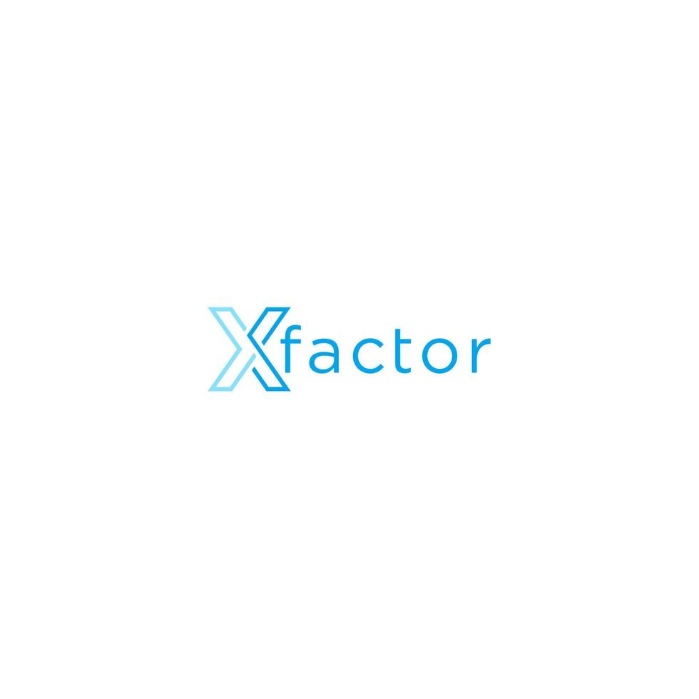 X factores logo diseño . vector