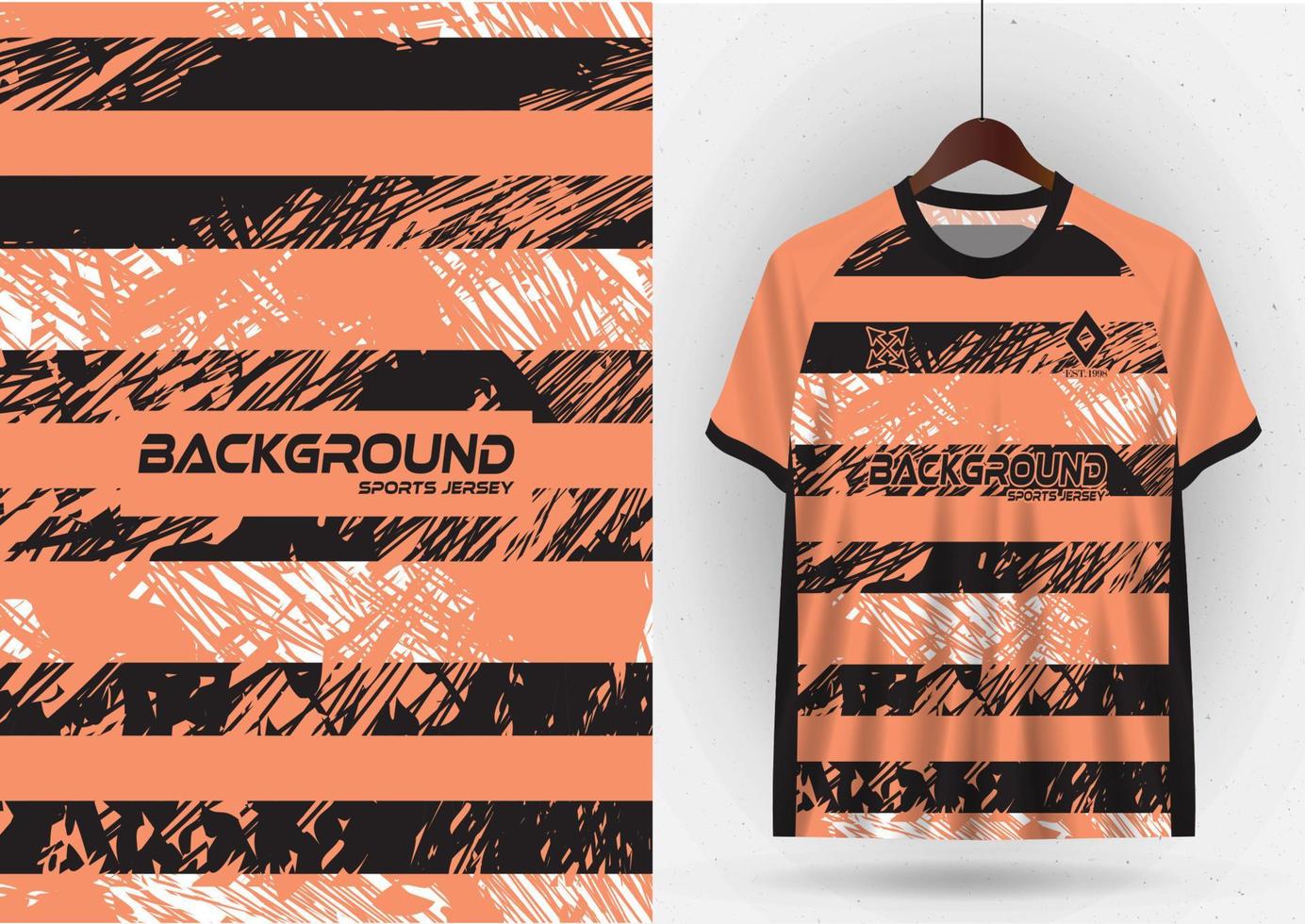 Mockup T-shirt sport design template, soccer jersey mockup for soccer club. Uniform front and back view vector