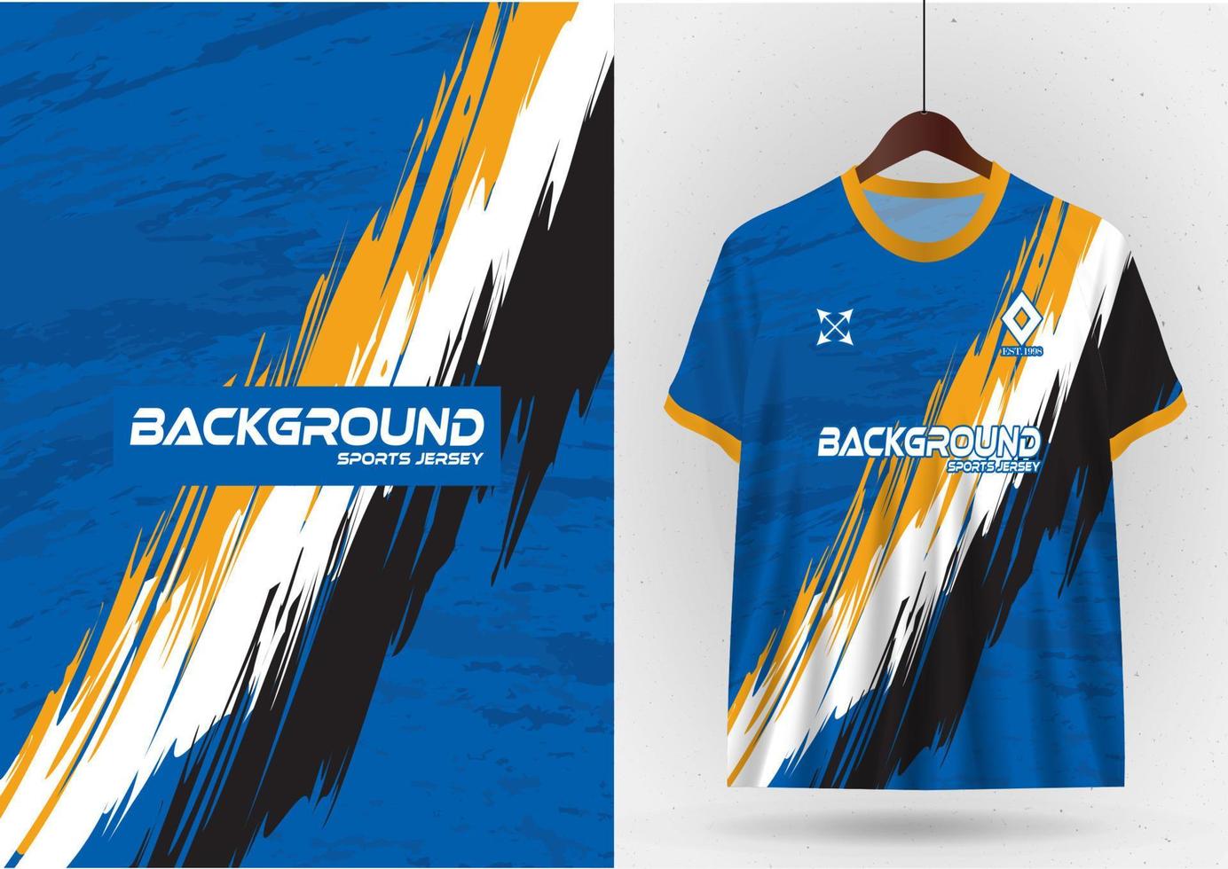 Mockup T-shirt sport design template, soccer jersey mockup for soccer club. Uniform front and back view vector