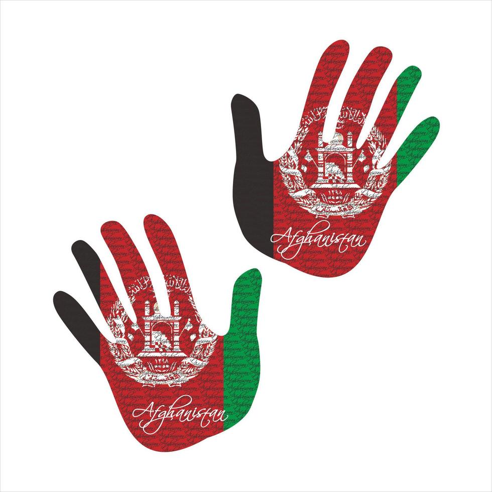 afghanistan flag hand vector