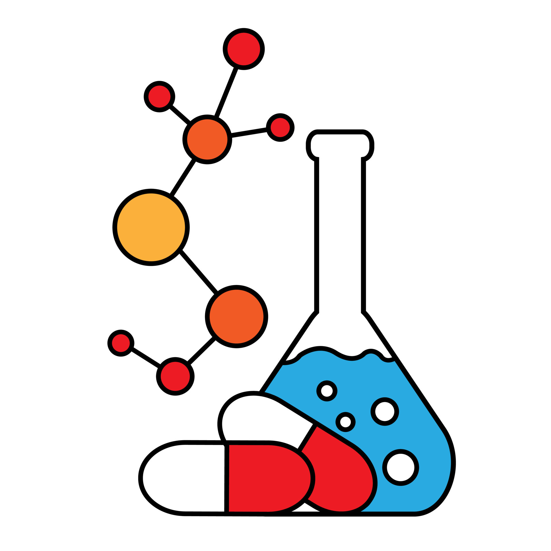 Pharmaceutical Engineering Vector Icon Drug Formulating Illustration