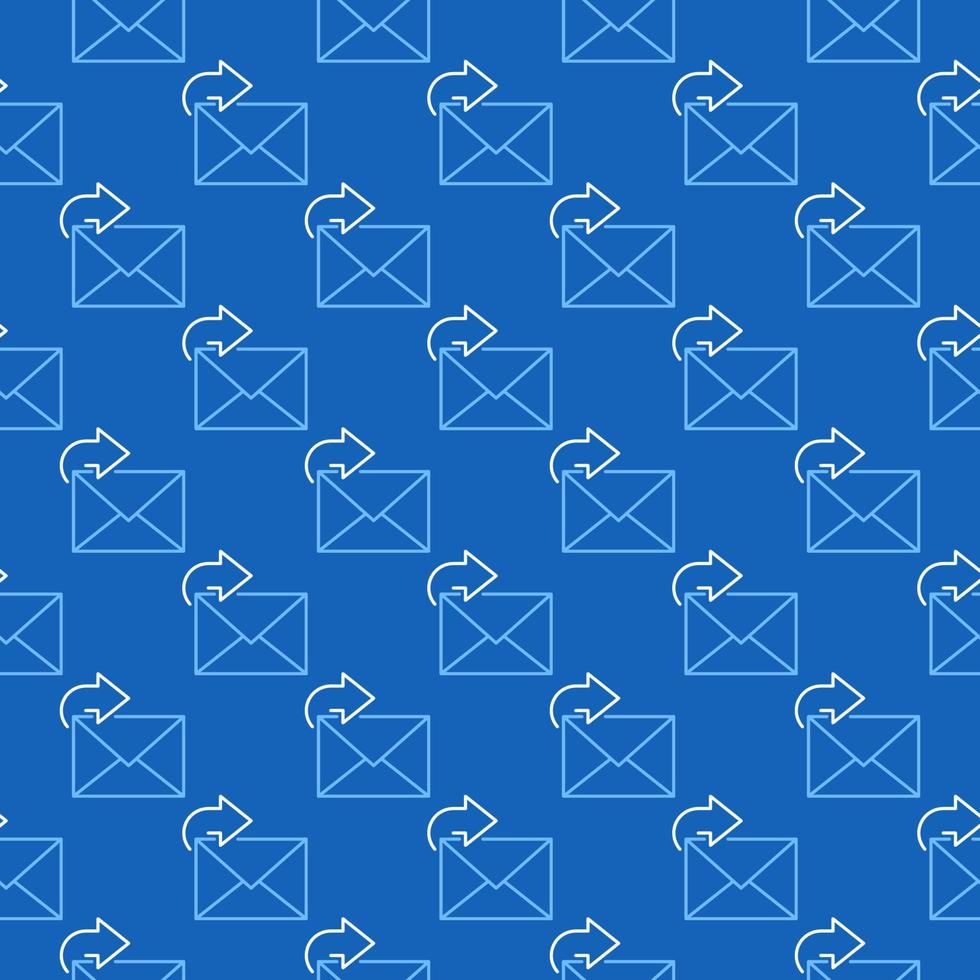Reply to Email Message concept blue line seamless pattern vector