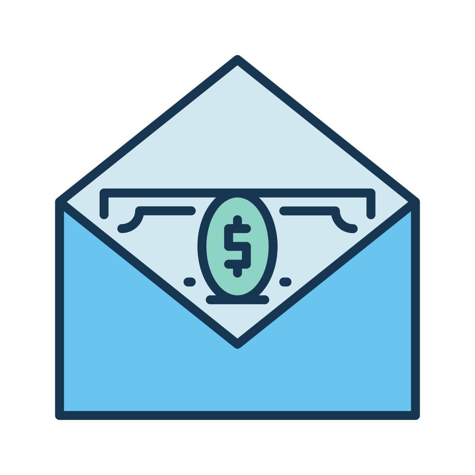 Envelope and Money vector USA Corruption concept colored icon