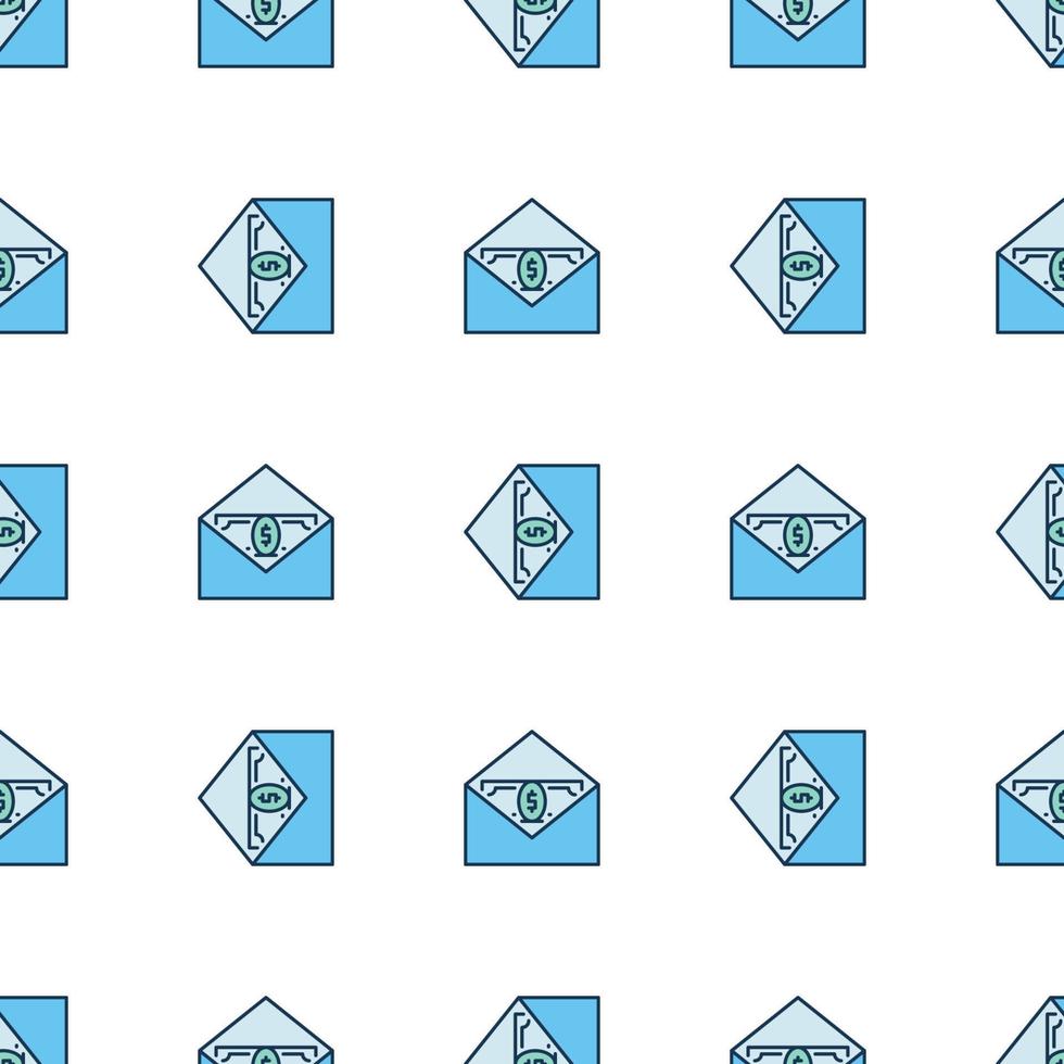 Envelope and Money vector Corruption colored seamless pattern