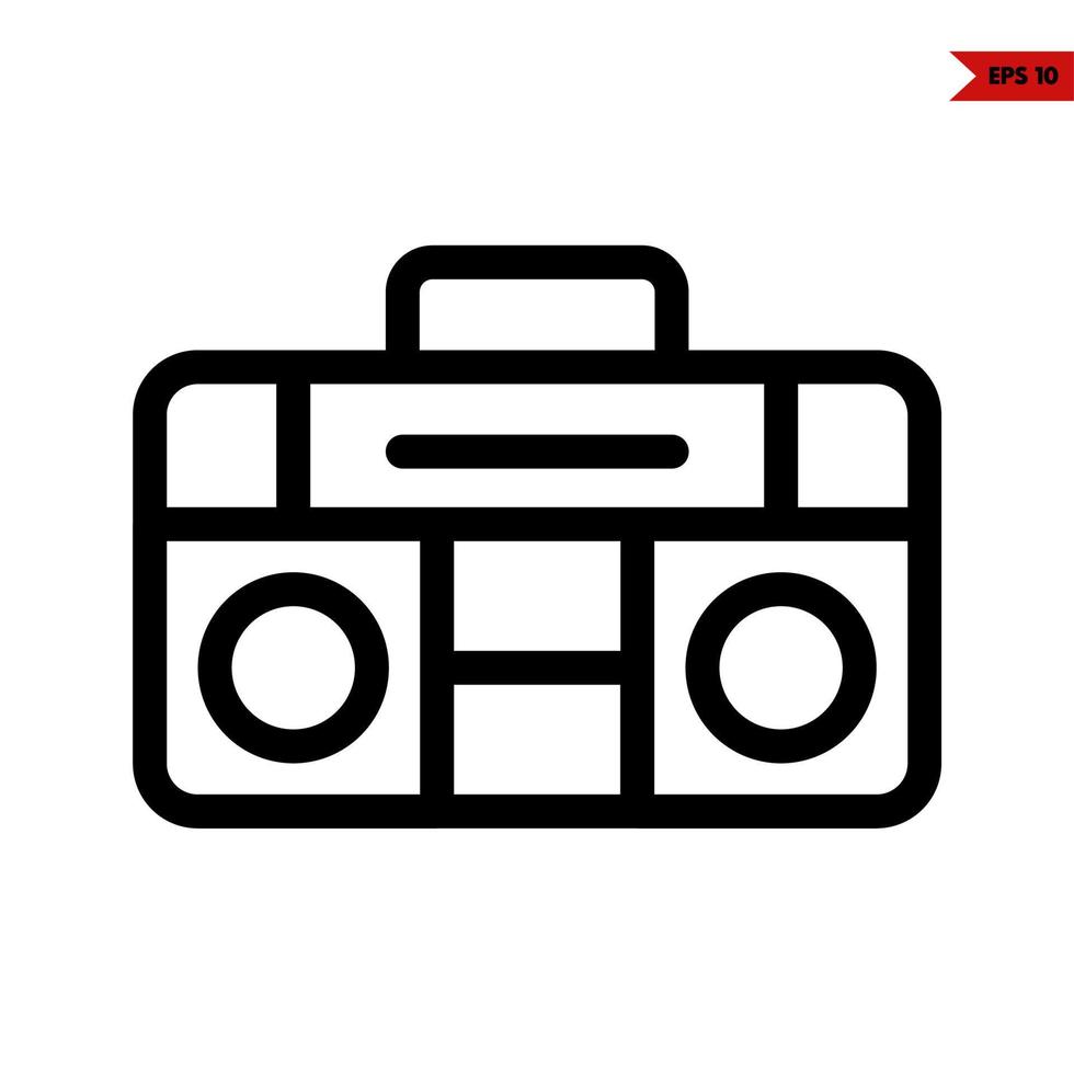 bombox line icon vector