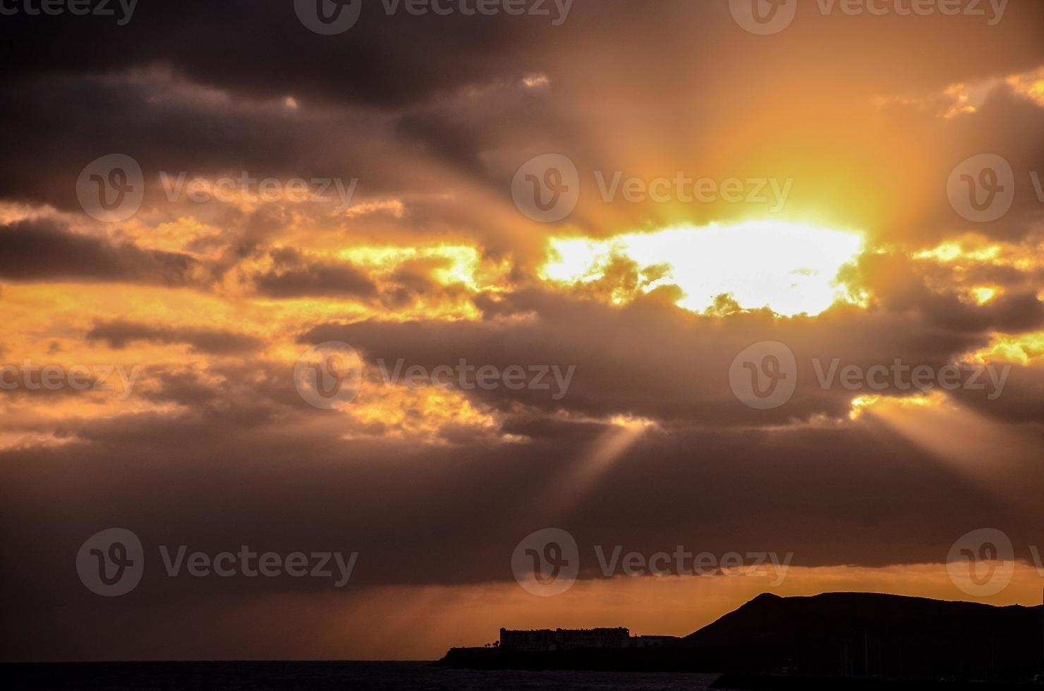 Colourful sky at sunset photo