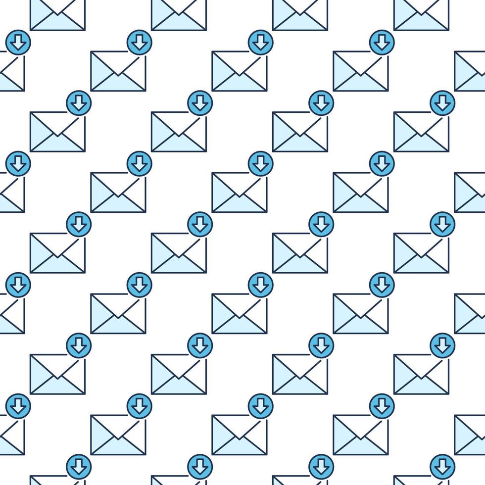 Download Arrow with Envelope vector colored seamless pattern