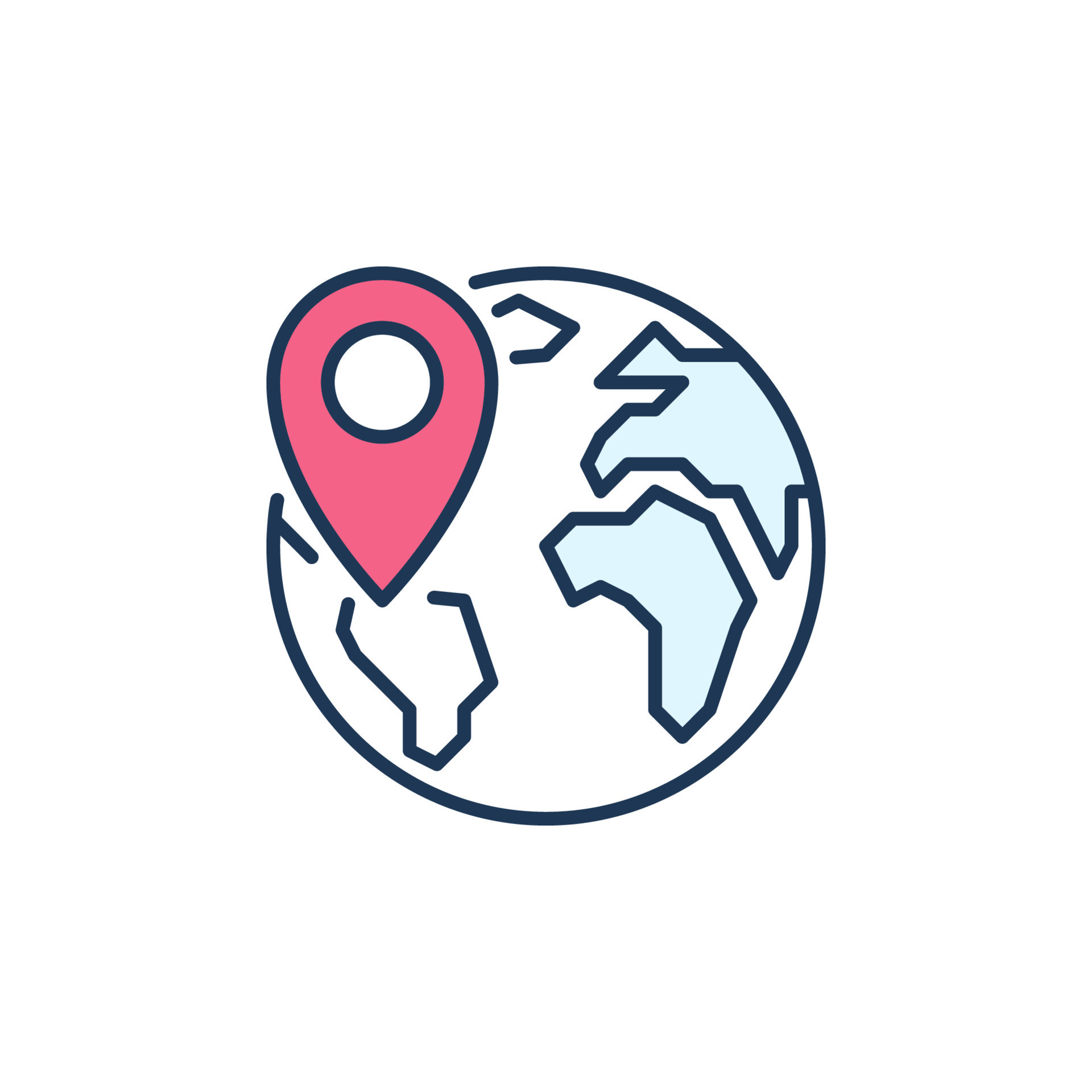 Earth Planet With Geo Pin Vector Concept Colored Icon 22242328 Vector Earth Planet With Geo Pin Vector Concept Colored Icon 22242328 Vector