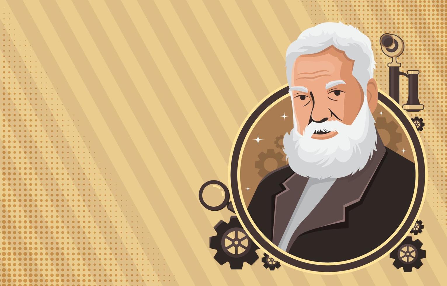 Alexander Graham Bell Background vector