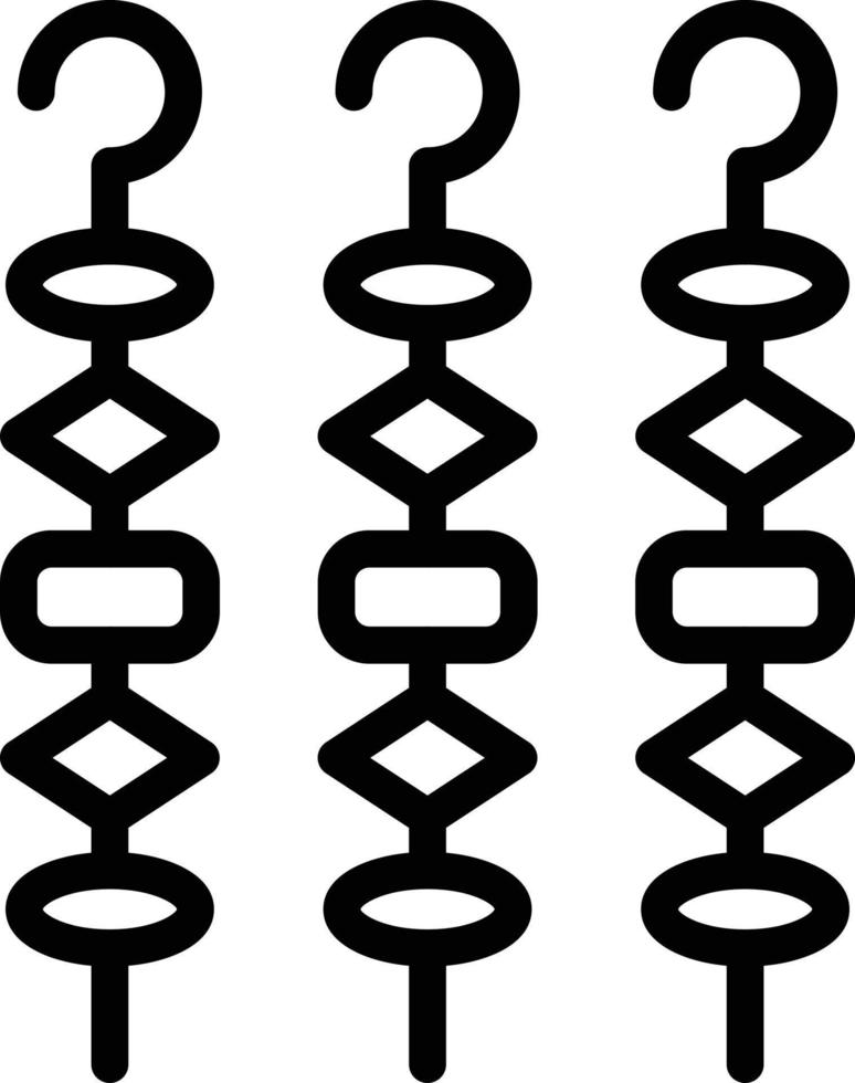 Shish Kebab Vector Icon Style