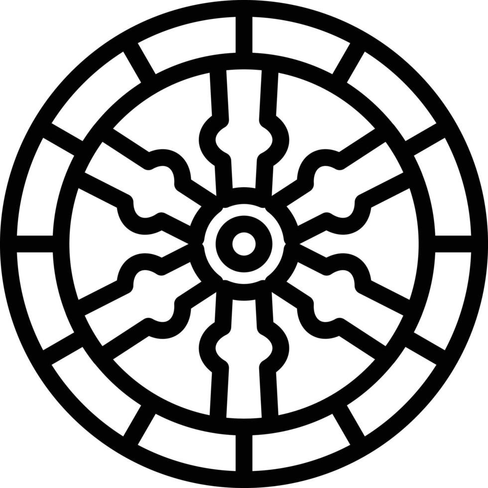 Wooden Wheel Vector Icon Style