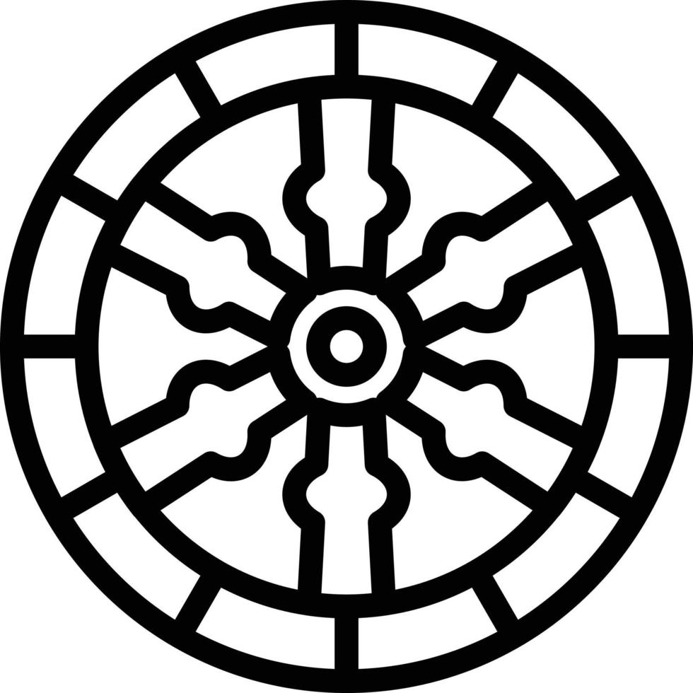 Wooden Wheel Vector Icon Style