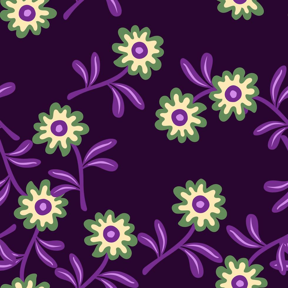 linda flor sin costura modelo en sencillo estilo. mano dibujado floral interminable antecedentes. vector