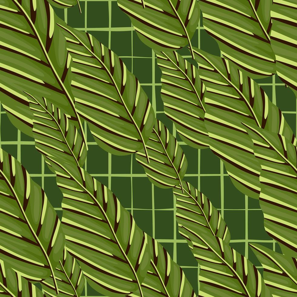 decorativo tropical palma hojas sin costura modelo. selva hoja fondo de pantalla. exótico botánico textura. vector