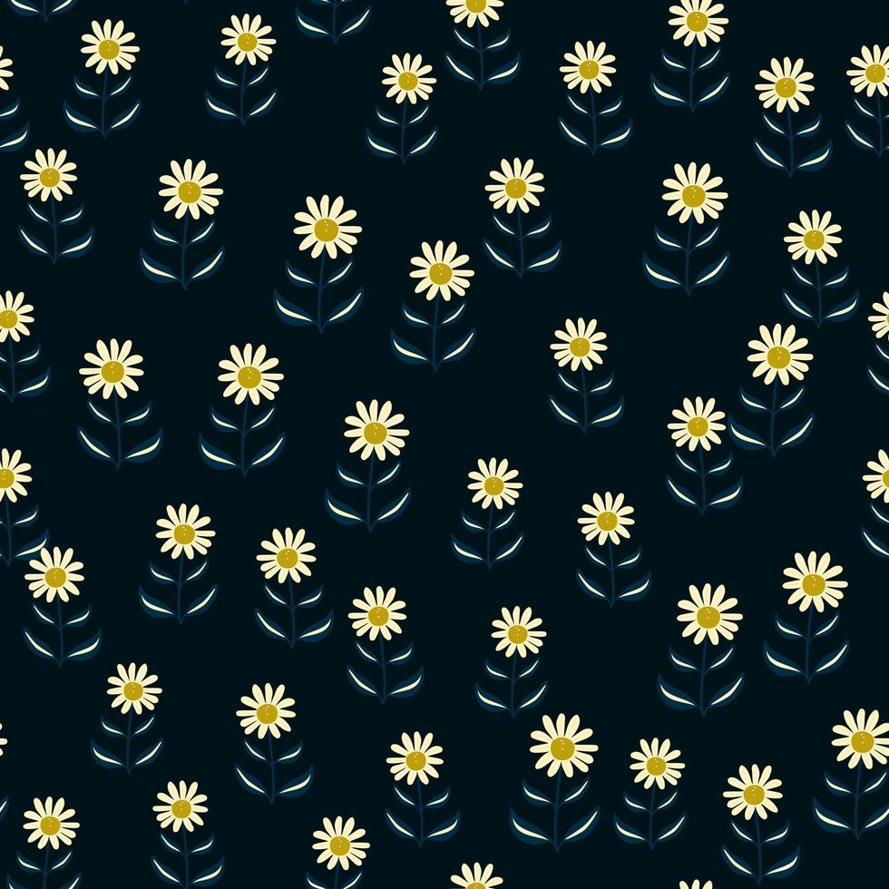 Simple flower seamless pattern. Elegant botanical background. Abstract ...