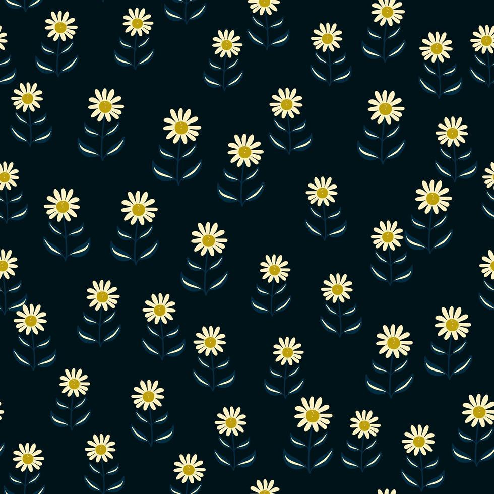 sencillo flor sin costura modelo. elegante botánico antecedentes. resumen floral fondo de pantalla. vector