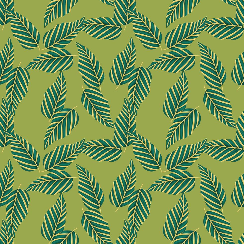 Decorative tropical palm leaves seamless pattern. Jungle leaf wallpaper. Exotic botanical texture. vector