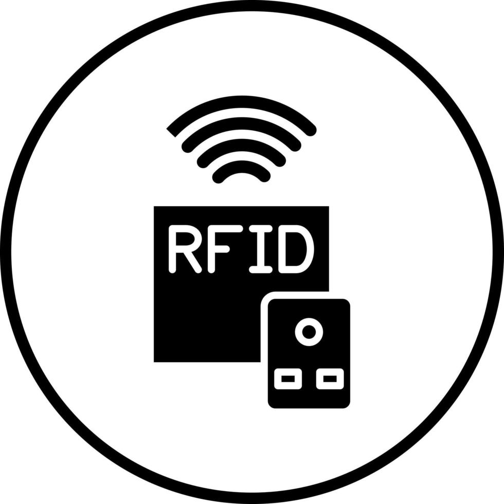 rfid vector icono estilo