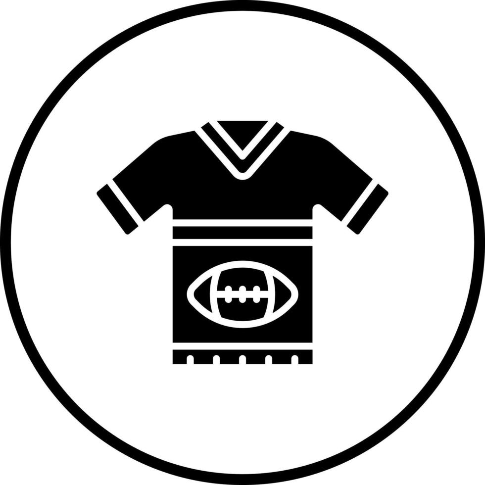 rugby uniforme vector icono estilo