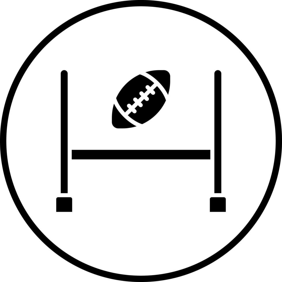 Rugby Goal Vector Icon Style