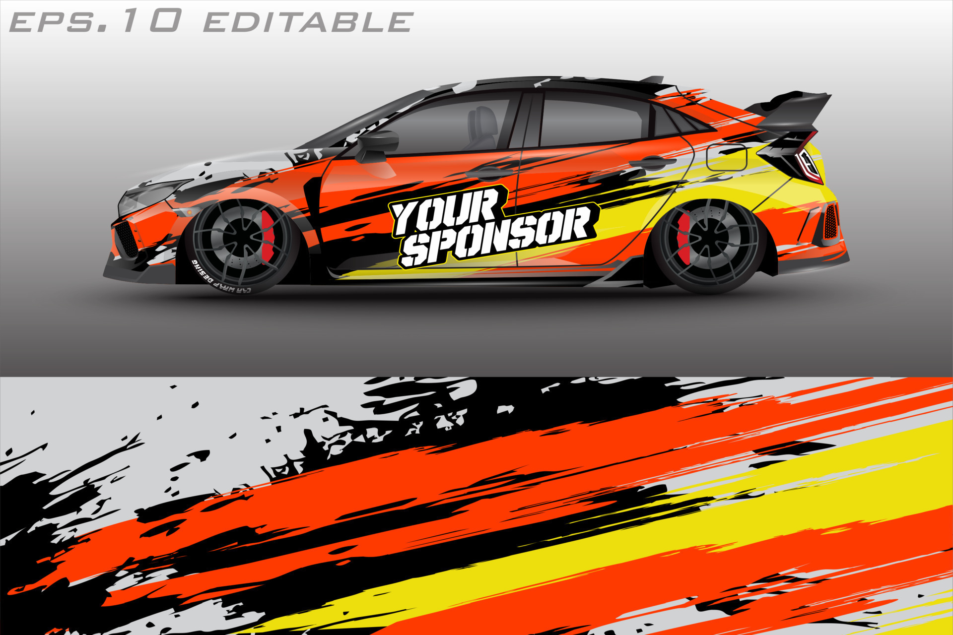 car wrap abstract racing graphic background for vinyl wrap and stickers