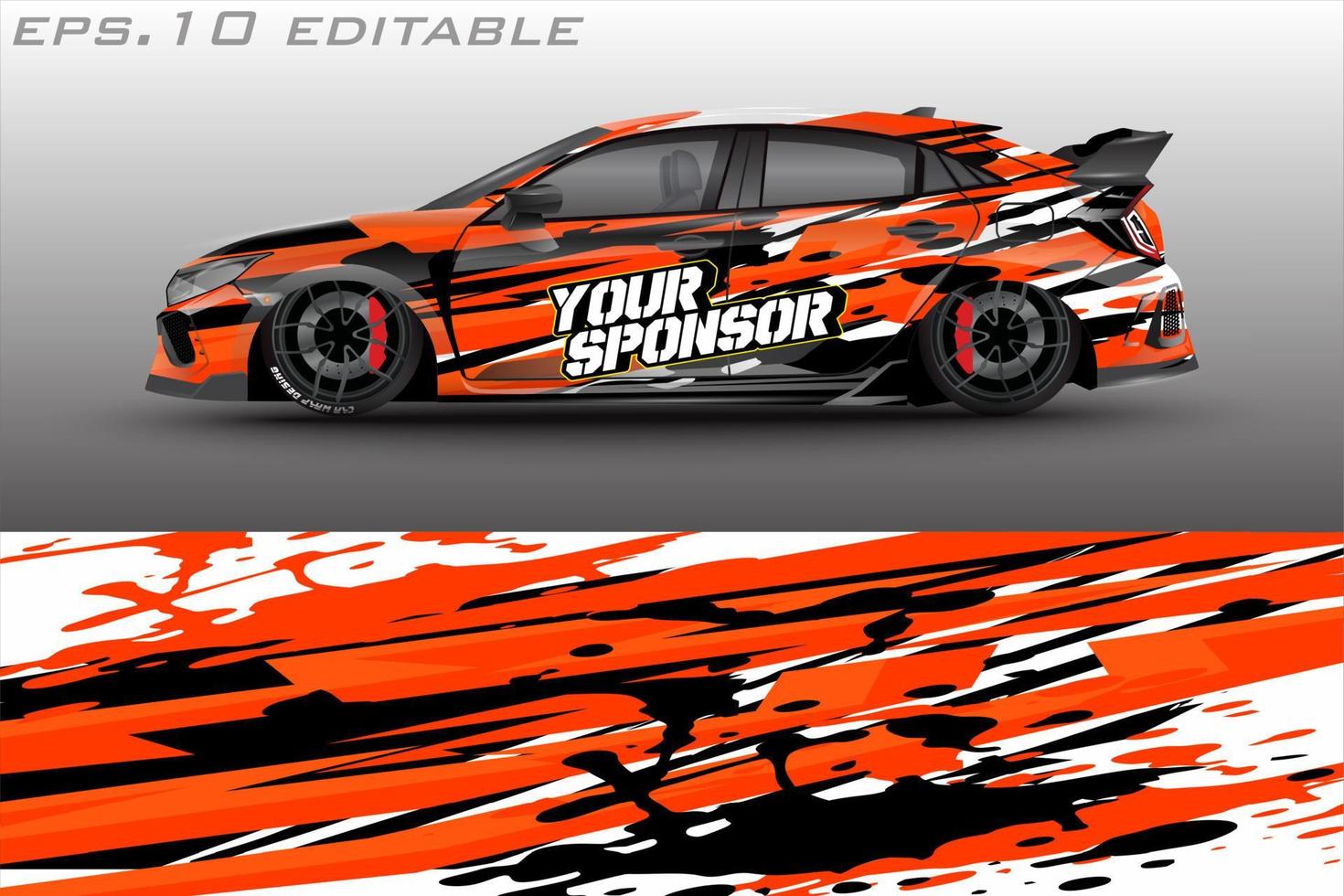 car wrap abstract racing graphic background for vinyl wrap and stickers vector