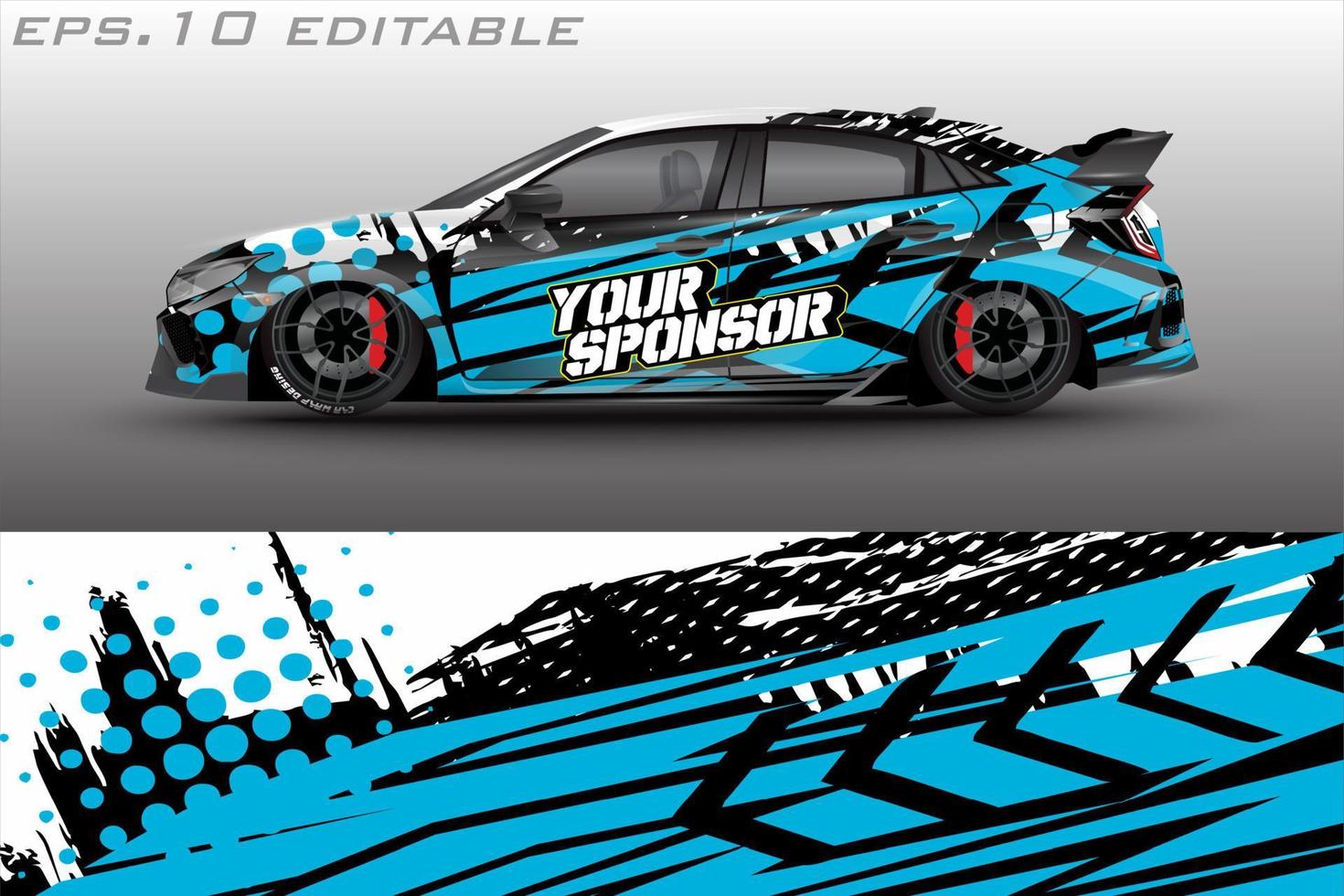 car wrap abstract racing graphic background for vinyl wrap and stickers vector
