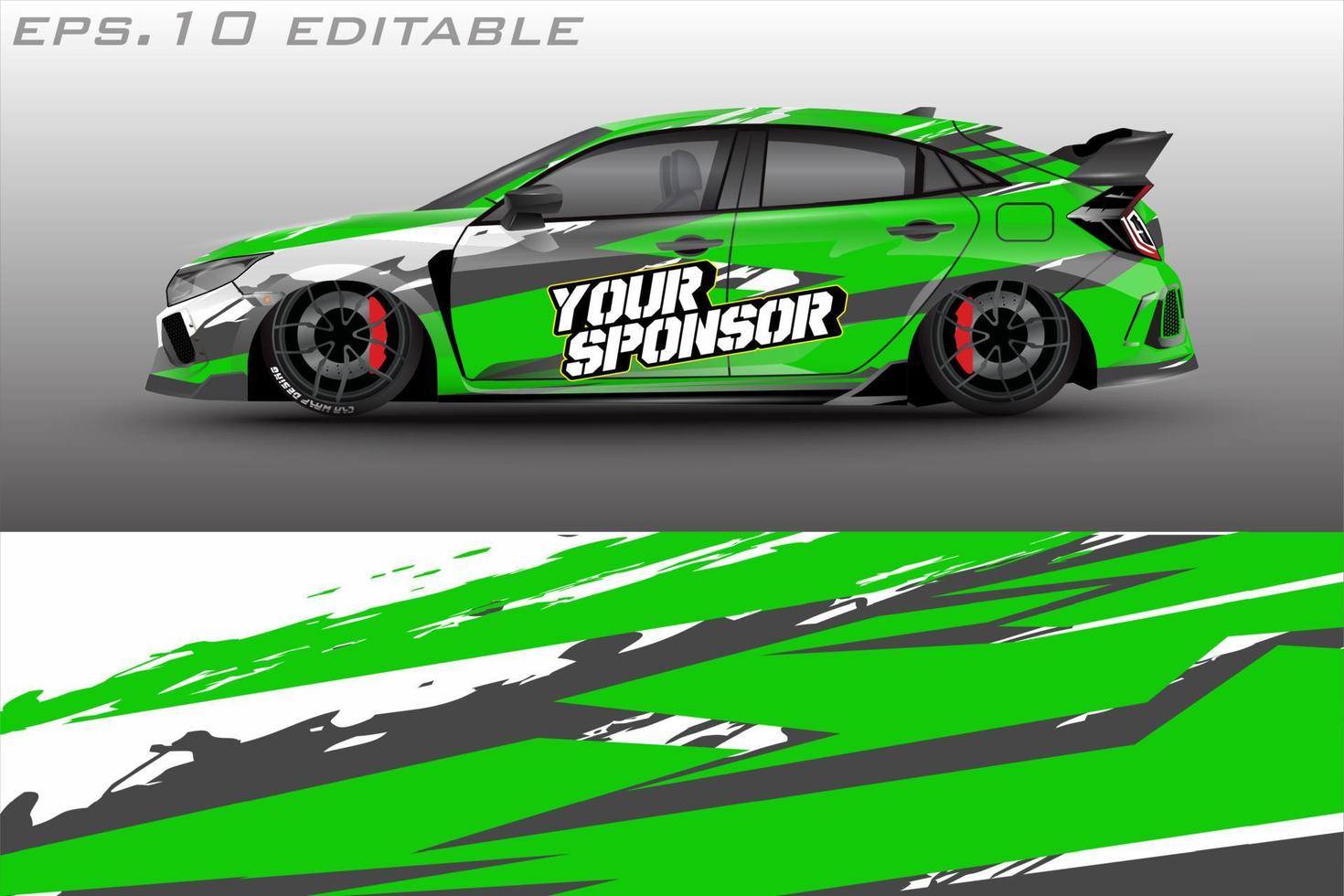 car wrap abstract racing graphic background for vinyl wrap and stickers vector