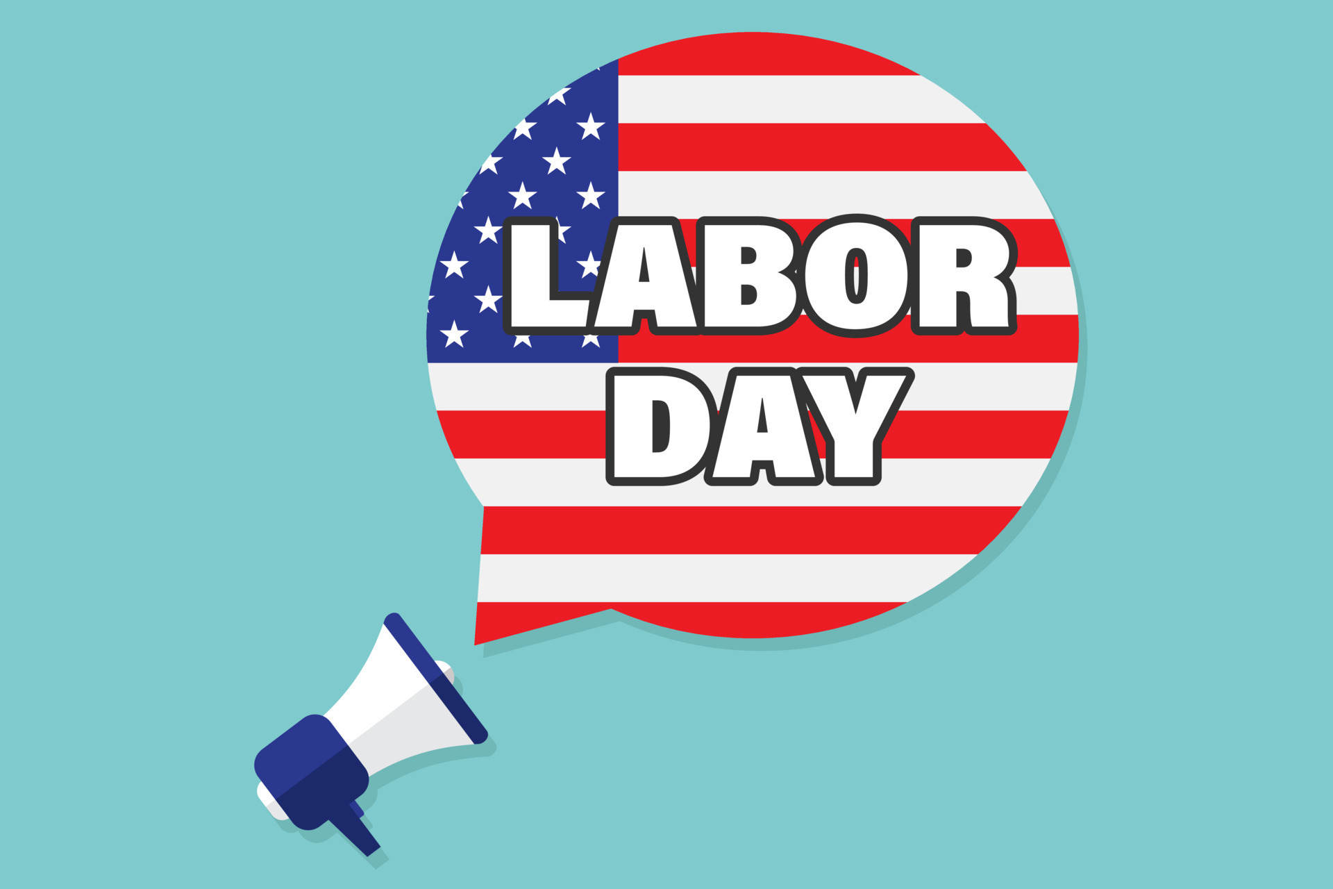 Labor Day Labor Day In America American Flag Web Banners Or Print labor-day-labor-day-in-america-american-flag-web-banners-or-print