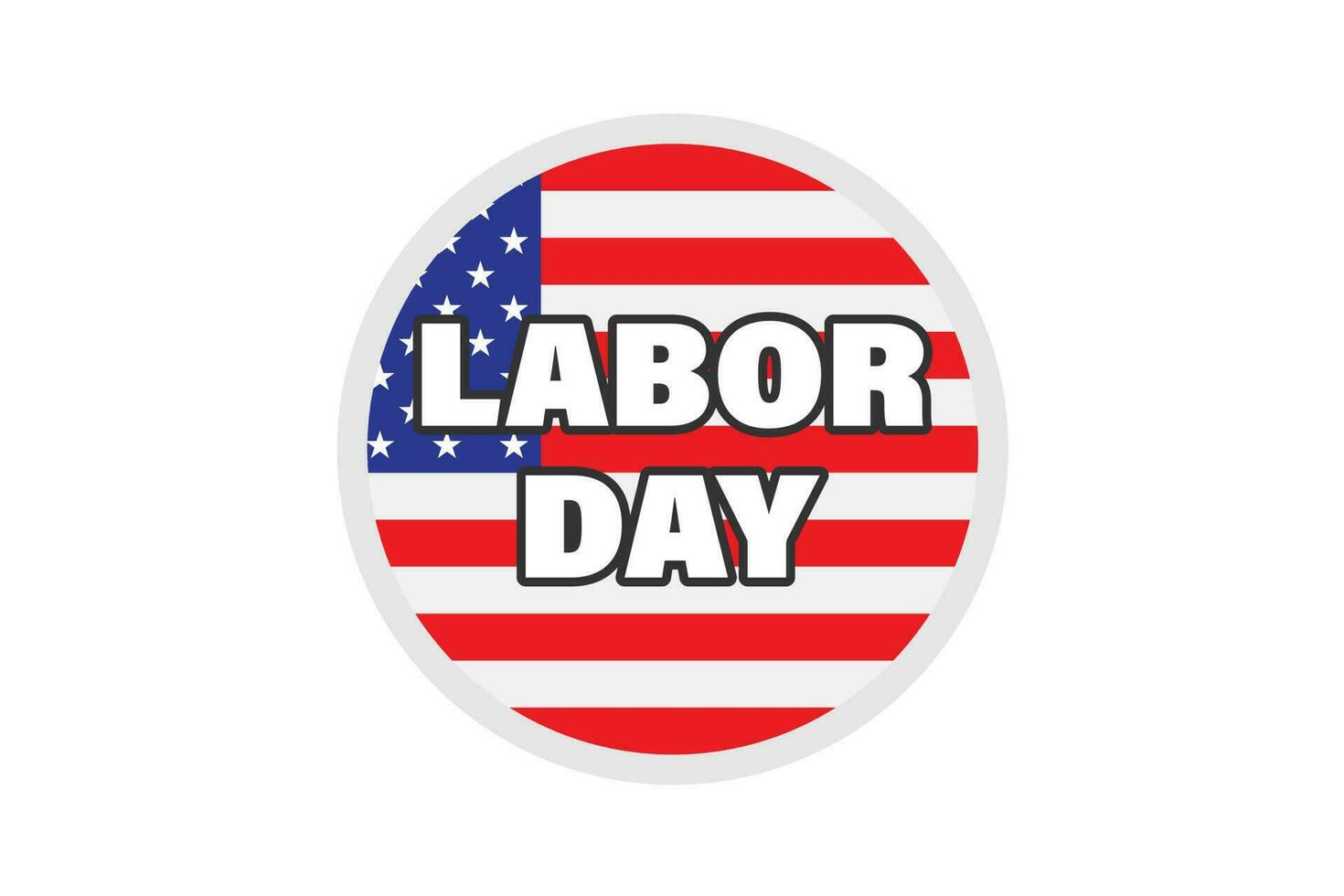Labor day, labor day in America, American flag, web banners or print banners, printed materials, flat design vector illustration