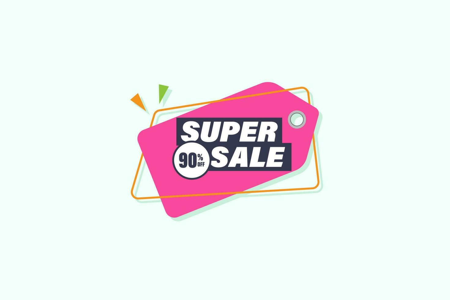 Super sale special promo discount banner web or material print, flat design vector illustration